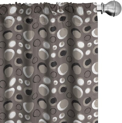 ABAKUHAUS Voorhangen – Stippen Kwaststreken – 2x75x175 cm – Mikrofaser