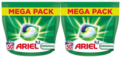 Ariel Wasmiddel 3in1 Pods Original - 2 x 50 stuks - Voordeelverpakking