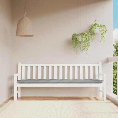vidaXL - Tuinbankkussen - 200x50x7 - cm - oxford - stof - grijs