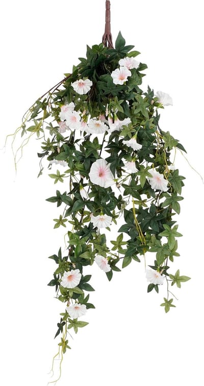 Petunia Kunst Hangplant - H80 x Ø20 cm - Crème