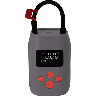 Mini olievrije stille accu compressor LMO 25 met powerbank en zaklamp 8 bar 25 l/min
