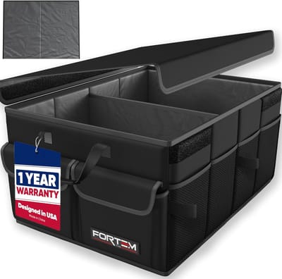 SnelShoppen - Kofferbak Organizer Auto, Opvouwbare SUV Opberger met Meerdere Vakken, 600D Oxford, Antislip Bodem, Verstelbare Bandjes, Zachte Deksel,