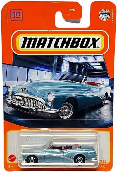 Klassiek Diecast Modelauto 1953 Buick Skylark in IJzig Blauw, Schaalgrootte 1:64