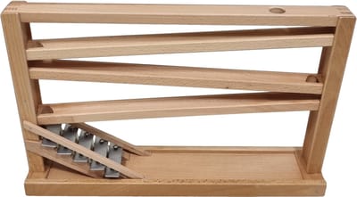 Playwood Beukenhouten Knikkerbaan kogelbaan met klokkenspel van beukenhout voor 16 mm knikkers (excl knikkers) Marble game