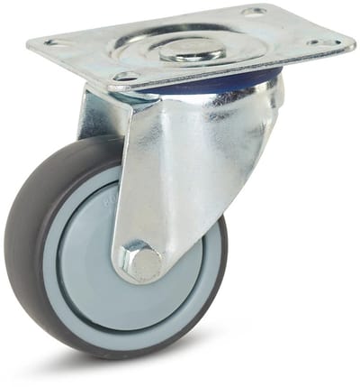 Apparaten zwenkwiel met topplaat - 80mm - 80kg