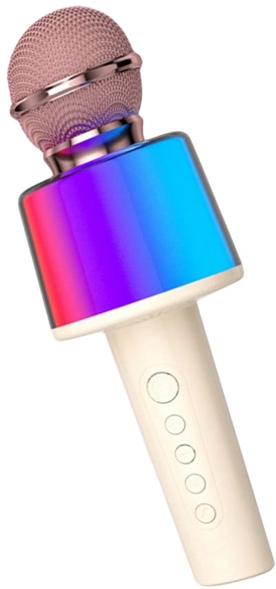 Fivesquare Big Rainbow Karaoke Microphone – Bluetooth 5.0 Karaoke Microfoon met 5W Hi-Fi Speaker, Spiegelcoating & RGB Light Effects