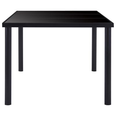 vidaXL - Eettafel - 160x80x75 - cm - gehard - glas - zwart