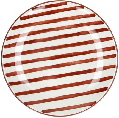 Pomax Mykonos plat bord D20.3cm roest