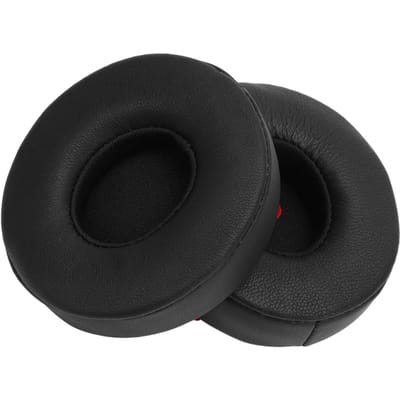 Oorkussens voor hoofdtelefoon Geluidsisolatie Memoryschuim Schapenleer On-ear Headset Oorkussens voor zwart
