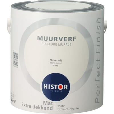 Histor Perfect Finish Muurverf Mat - Nevelwit - 2,5 liter