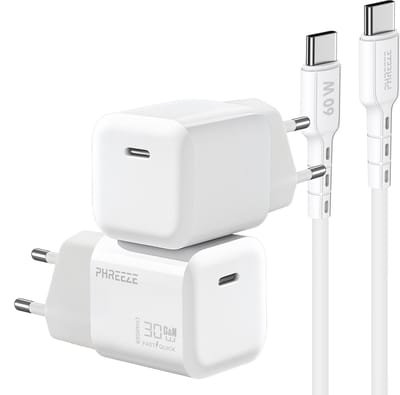 Usb C snellader met usb C kabel 30w - Usb C power adapter - Usb C naar usb C - 1m