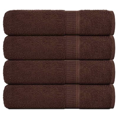 vidaXL - Badhanddoeken - FROGN - 4 - st - 100x150 - cm - 360 - g/m² - bruin