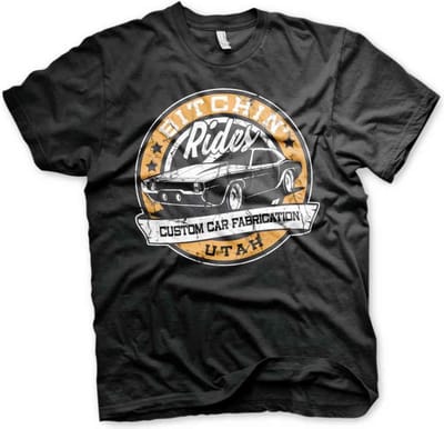 Bitchin' Rides Heren Tshirt -S- Utah Zwart