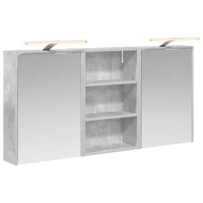 vidaXL - Badkamerkast - set - 3 - st - 126 - x - 16 - x - 62.5 - cm - Bewerkt - hout
