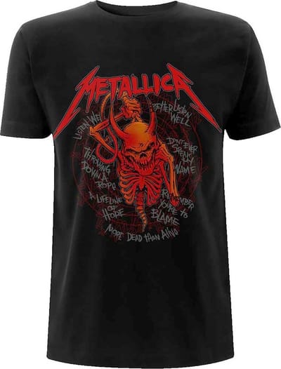 Metallica T-shirt - Skull Screaming Red 72 Seasons - S tot 5XL - voor Mannen - zwart