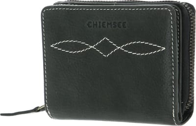 CHIEMSEE Leren Portemonnee Leather Wallet Black Zwart