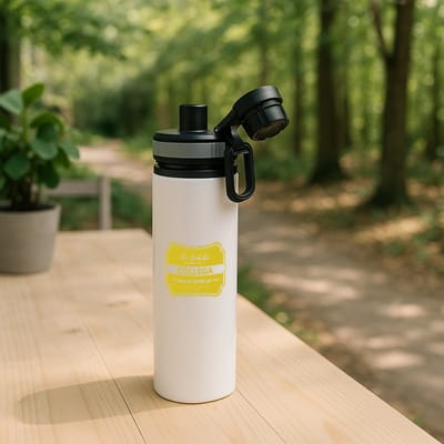 Hacebo® - De leukste collega van de wereld waterfles met draaidop grijs - iemand die een collega is - leukste ooit - werk - collega - verjaardagscadeau - kado - gift - geschenk - afscheidscadeau - welkomscadeau - water fles - 850ML