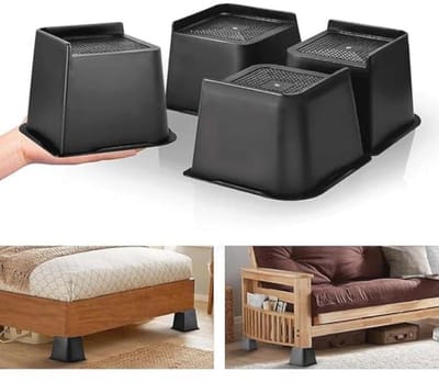 Meubelverhogingen 10,2 cm - 4 Stuks voor Bedden en Meubels - Verhoog Comfort en Functionaliteit - Tot 2000 kg Draagvermogen