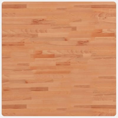 Vierkant Tafelblad Massief Beukenhout 80x80 cm - Vervangend Tafelblad voor Eettafel