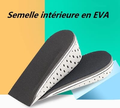 Dailygoods- Inlegzolen Verhoogd 2-4 cm - Hielkussentjes voor Schoenen - Ademend - Slijtvast - Dempende EVA/Traagschuim - Comfort Verhogend - Hielkussens
