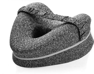 Memory Foam Leg Lift Pillow - Unisex - Geschikt voor zijslapers - Verlicht ischias, beenpijn - Geschikt voor zwangere vrouwen - Memory Foam Materiaal - 24*22*13cm-Grijs