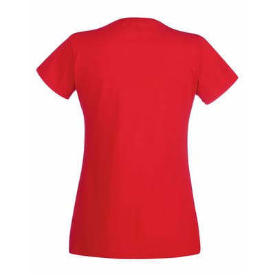 Fruit of the Loom Dames/vrouwen Lady-Fit Valueweight Short Sleeve T-Shirt (Pak van 5) (Rood)