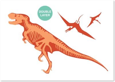 Dinosaurus sjablooon - T-rex sjabloon - 2 lagen kunststof A3 stencil - Kindvriendelijk sjabloon geschikt voor graffiti, airbrush, schilderen, muren, meubilair, taarten en andere doeleinden