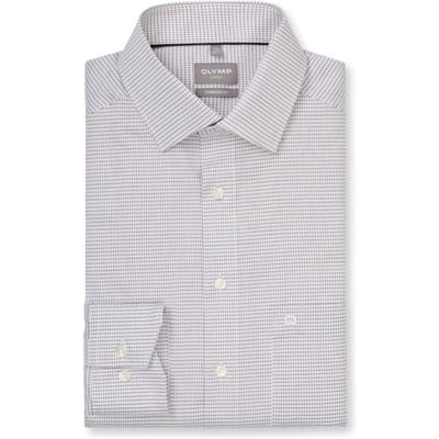 OLYMP Luxor comfort fit overhemd - structuur - noga bruin - Strijkvrij - Boordmaat: 44 (EU maat: XL)