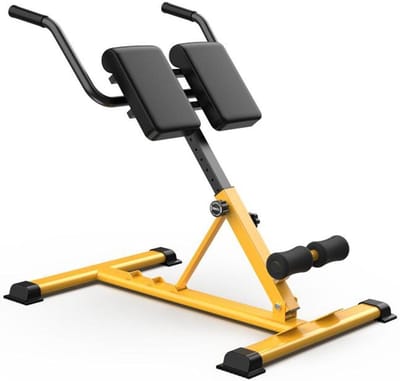 Verstelbare Halterbank - Fitness Bank - Kracht Training - Opklapbaar Ontwerp - 150 kg Capaciteit - Geel