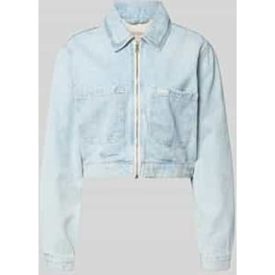 Kort jeansjack met ritssluiting