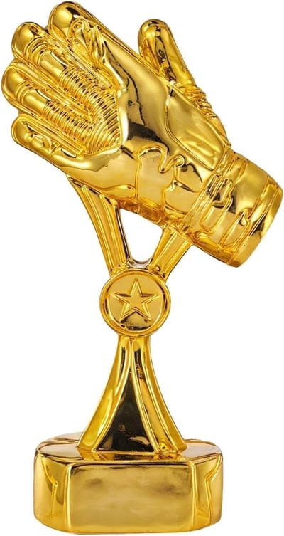 Voetbal Trofee - Doelman Award - Sportevenement Prijs - Stevige Harsconstructie - 20 cm Hoog - Goud