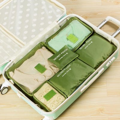 6 stks/set Reiskoffer Organizer Tassen Bagage Verpakking Cubes voor Reisorganisator Opslag Schoen Kleding Bagage Organizer Tassen 6Pcs/Set