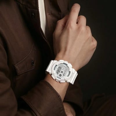 CASIO GShock Staal Serie 200m Waterdicht Kwarts Hars Band Herenhorloge Grijs Wijzerplaat GD-100WW-7
