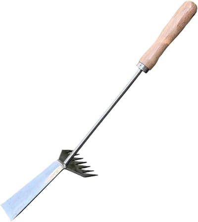 Hand Onkruidsteker - Gras Verwijderaar - Tuin Onderhoud - Ergonomische Lange Steel - 50 cm - Zilver