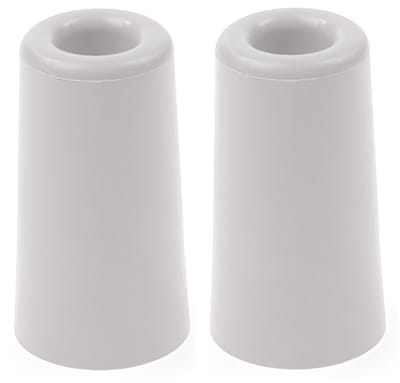 Deurbuffer / deurstopper - 2x - wit - rubber - 75 x 40 mm - deurstop