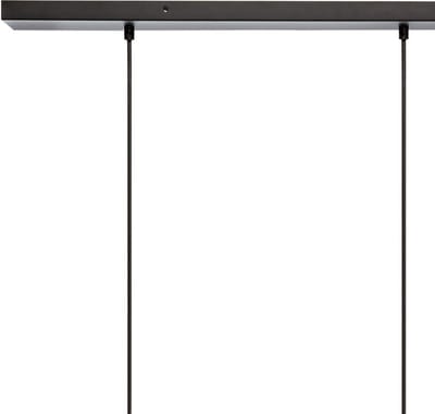 Atmosphera lamp met 4 pendels van hout - Pendellamp zwart en hout lengte 80 cm