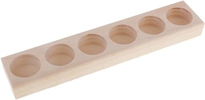 Essentiële Olie Houten Tray Display Stand - Cosmetica Organizer met 6 Openingen voor 5-15ml Make-up en Nagellak Flesjes
