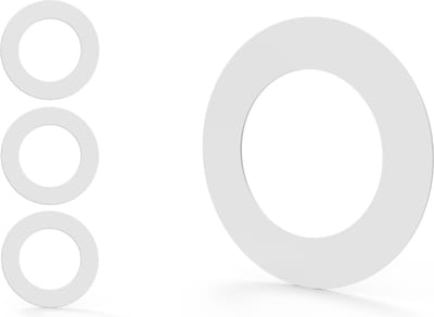 3 ABS Plastic Opvulringen inbouwspot - 100 x 62 - Renovatiering - Afdekring achter een inbouwspot - Wit - Pak van 3 stuks - Verbredingsring