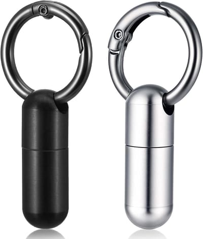 Klein Pillendoosje met Micro Sleutelhanger en Waterdichte Container voor Reizen en Bagage, Ideaal voor Medicijnen en Organisatie