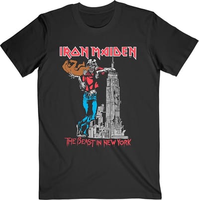 Iron Maiden - The Beast In New York Heren T-shirt - S - Zwart