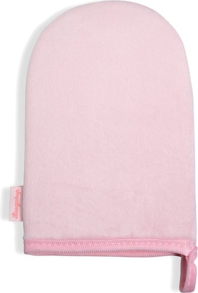 Boozyshop ® Zelfbruiner handschoen - Tanning Mitt - Tanning glove - Self tan handschoen - Egaal en streeploos resultaat - Tanninghandschoen - Lichaam en gezicht - Roze