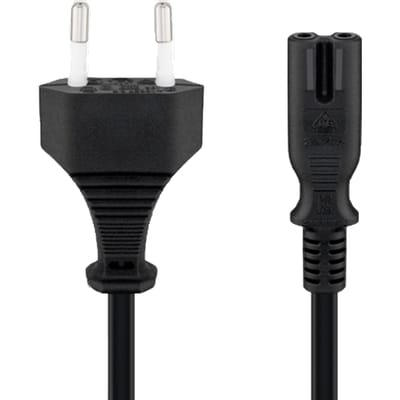Goobay Stroomkabel met C7 / 8-vormige plug - zwart - 0.5 meter