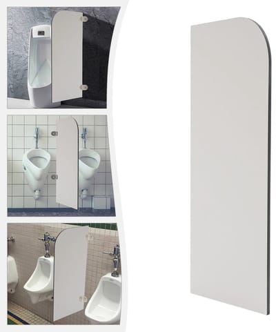 Allero scheidingswand toilet - Urinoirschot - Toiletpartitie - Badkamermeubilair - Fenolcompactlaminaat - Wit - 90Hx40B cm