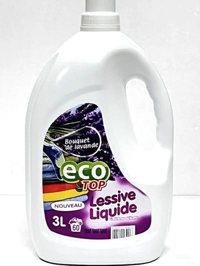 Eco Top vloeibaar wasmiddel Bouquet de Lavande 3L. Wit & Gekleurd - 60 wasbeurten