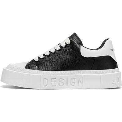 Modeontwerp Heren Skateschoenen Comfortabel Leer Laag uitgesneden Platform Sneakers Heren Trend Zwart Casual Sportschoenen voor Heren 44