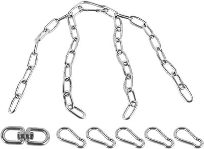 Bokszak Ketting - Hangende Ketting - Bokstraining Oefenen - 360 Graden Rotatie - 50 cm - Zilver