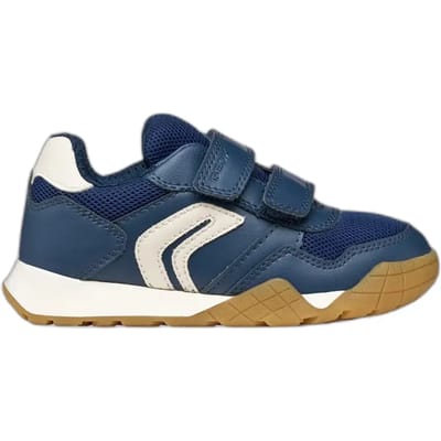 GEOX RANN-E JONGENS Sneakers - MARINEBLAUW/LICHT IVOORKLEURIG - Maat 30