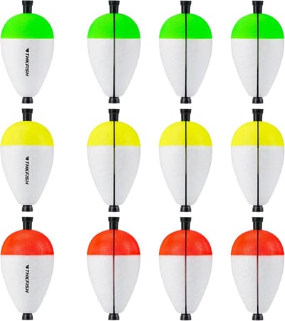 Visdobbers Set - Dobbers voor Vissen - Vangst Vergroten - Slotted Ontwerp - 1.2 en 2 Inch - Meerdere Kleuren