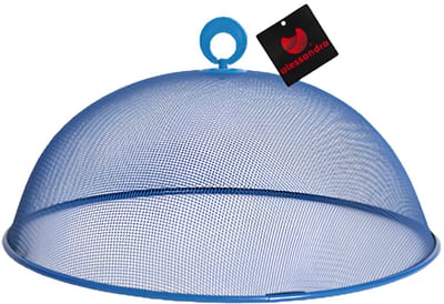 Alessandro Voedselkap - rond - 30 cm - blauw- metaal - vliegenkap - tegen insecten - foodcover
