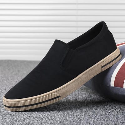 Nieuwe Lente Canvas Schoenen voor Heren Luie Mannen Koreaanse Stijl Casual Oude Peking Schoenen voor Heren 42 gray